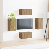  Set TV komoda 4 pcs Umjetnički hrast Konstruirano drvo | shoptok.hr