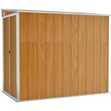  Zidno vrtno spremište smeđe 118x194x178 cm pocinčani čelik | shoptok.hr