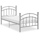 Maison Chic Posteljni okvir - Enojna postelja - Postelja za odrasle siv kovinski 100x200 cm-J9012, (21762946) | Shoptok.si