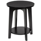 springos Kavnižna mizica, črna, premera 40 cm, okrogla, s policico, primerna za dnevno sobo, spalnico, sodobni stil ali industrijski izgled., (5000218146) | Shoptok.si