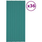 vidaXL Strešni paneli 36 kosov pocinkano jeklo zeleni 100x45 cm Cene