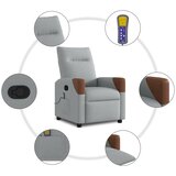  Masažni naslonjač od tkanine svjetlosivi | shoptok.hr