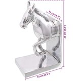 vidaXL Knjižni podstavki Set 2 Srebrna Aluminij 11 x 14 x 25 cm | Shoptok.si