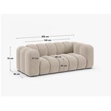 Micadoni Siva sedežna garnitura iz šenilje 200 cm Lupine – | Shoptok.si