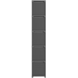 Police za izlaganje s 15 kutija sive 103x30x175,5 cm od tkanine | shoptok.hr