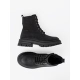 Sergio Leone Women's black shoes with lacing and tread by | ePonuda.com