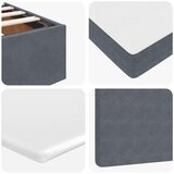 vidaXL Otomanski posteljni okvir z vzmetnicami siv 120x200cm žamet | Shoptok.si