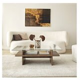 Hanah home sto za dnevnu sobu saga rectangle walnut transparent | ePonuda.com
