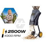 Humberg HM-650 električni usitnjivač grana 2500 W s 2 vreće 45 L | shoptok.hr