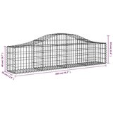  Lučne gabionske košare 7 kom 200x30x40/60 cm pocinčano željezo | shoptok.hr