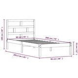  Za krevet od masivne borovine 90 x 200 cm | shoptok.hr
