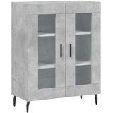 vidaXL Visoka komoda betonsko siva 69,5x34x180 cm inženirski les | Shoptok.si