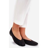 Boto Classic Ballet Flats Made Of Eco Suede Black Osallin | Shoptok.si