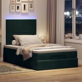  Otomanski krevet s madracima&LED tamnozeleni 120x200cm baršun | Eponuda.ba