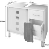 MID.YOU omarica za pod umivalnik darola, bela | Shoptok.si