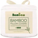 Prevleke za blazine iz bambusa 40 x 60 cm, 2-​delni set - White