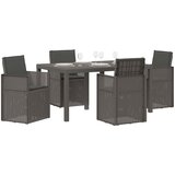 Vrtni set za objed 5 kom. Svjetlosiva i antracit PP | shoptok.hr