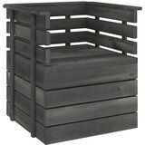The Living Store Vrtni naslanjač trdna borovina temno sive barve -, (21481004) | Shoptok.si