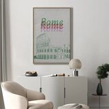  Slika - Rome in Watercolours (1 Part) Vertical 60x90 U prirodnom drvenom okviru | shoptok.hr
