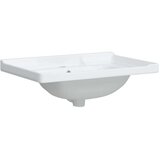 vidaXL Kopalniški umivalnik bel 71x48x23 cm pravokoten keramičen | Shoptok.si
