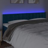  LED uzglavlje tamnoplavo 200x5x78/88 cm baršunasto | shoptok.hr