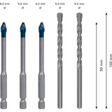 Bosch Kombinovani komplet EXPERT HEX-9 HardCeramic burgija od 6 mm, 5-delni - 2608900596 | ePonuda.com