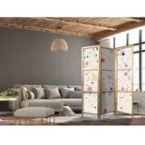  Japanski paravan - Dots - Spots and Splashes Multicolored - Cheerful Pattern on a Light Pink Background. 135x172 | shoptok.hr