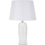 Mauro Ferretti Bijela stolna lampa keramička s tekstilnim sjenilom (visina 46 cm) Statua – | shoptok.hr