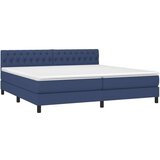  Krevet s oprugama i madracem plavi 200 x 200 cm od tkanine | shoptok.hr