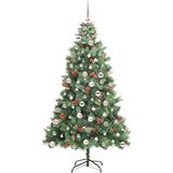  Umjetno božićno drvce 300 LED lampica Topla bijela PVC i metal - 180 cm s LED-ima i ružičastim kuglicama | shoptok.hr