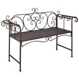 vidaXL vrtna klop 132 cm jeklo antično rjava | Shoptok.si