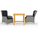  3-dijelni vrtni blagovaonski set svjetlosivi | shoptok.hr