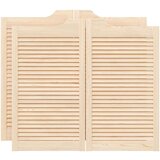 vidaXL Swing Doors Louvred Design 2-Pair 90x100 cm masivni les bor Cene