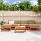  Set lounge namještaja za vrt 7 pcs Bakarno smeđa bor | shoptok.hr