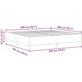  Krevet s opruga kutije Siva zelena 200 x 200 cm Kordura tekstil | shoptok.hr