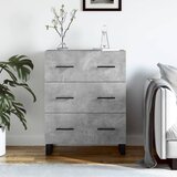 vidaXL Komoda betonsko siva 69,5x34x90 cm inženirski les | Shoptok.si