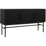 Light & Living Črna nizka komoda iz masivnega manga 150x80 cm Abage – | Shoptok.si