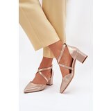 Sergio Leone Heels Made Of Eco Leather Gold SK830 | Shoptok.si