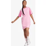 Adidas Bombažna obleka roza barva, IR6055