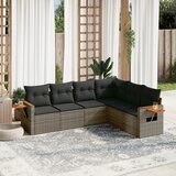 vidaXL 6-dijelni set vrtnih sofa od poliratana s jastucima sivi | shoptok.hr
