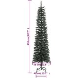  Umjetno usko božićno drvce sa stalkom zeleno 210 cm PVC | shoptok.hr
