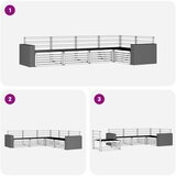  Set vanjskih sofa 5 pcs Prirodna 331 x 172,5 x 73 cm | Eponuda.com