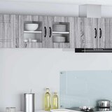  Zidni stakleni ormarić 2 pcs Siva Sonoma 40 x 31 x 40 cm | shoptok.hr