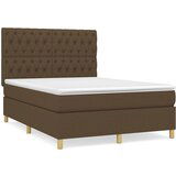Maison Chic Box spring postelja - Vzmetna postelja z vzmetnico temno rjava 140x200 cm blago SL8381, (21901274) | Shoptok.si