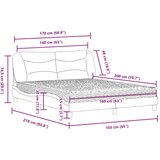  Postelja z vzmetnico kapučino 160x200 cm umetno usnje | Shoptok.si