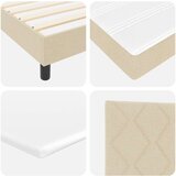  Postelja boxspring z vzmetnico krema 180 x 200 cm blago, (5000128570) | Shoptok.si