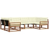  Set vanjskih sofa 6 kom. Prirodna i krem Smeđa 325 x 170,5 x 73 cm | shoptok.hr