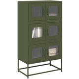 vidaXL Highboard Olive Green 68x39x123 cm Jeklo | Shoptok.si