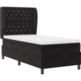  Box Spring Postelja z Vzmetnico Črna 90x200 cm Žamet, (22050478) | Shoptok.si