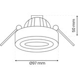 Ugradno spot svetlo NUSA 1xGU5,3/MR16/50W/12V okruglo crno | Eponuda.com